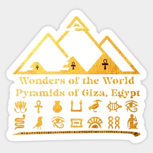 Wonder of The World: Pyramids of Giza, Egypt Sticker